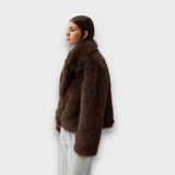 Illia – Κοντό παλτό με συνθετική γούνα και oversized γιακά