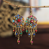 Κρεμαστά σκουλαρίκια Mandala Vintage Πολύχρωμα