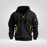 Heren Half Zip Hoodie – Άνετη Μπλούζα με Κουκούλα και Τσέπες