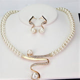 Εlegantes Wellen-Perlen-Schmuckset