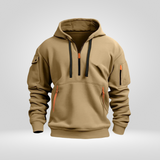 Heren Half Zip Hoodie – Άνετη Μπλούζα με Κουκούλα και Τσέπες