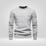 Πλεκτό Πουλόβερ για Άνδρες – Slim Fit Πουλόβερ από Αναπνεύσιμο Μείγμα Βαμβακιού