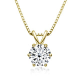 Κομψό Κολιέ Solitaire με Moissanite