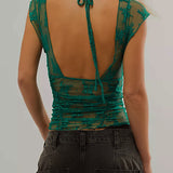 Πράσινη Lumière Mesh T-shirt