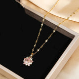 Κολιέ Sakura Rose Romantique από Ανοξείδωτο Χάλυβα
