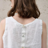 Ασύμμετρο λινό cropped top