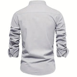 Ανδρικό Slim Fit Πουκάμισο Με Κουμπιά Κομψό Καθημερινό