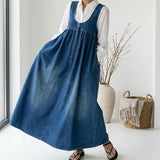 Karen | Maxi φόρεμα σε μαλακό και πλυμένο vintage denim