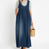 Karen | Maxi φόρεμα σε μαλακό και πλυμένο vintage denim