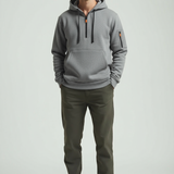 Heren Half Zip Hoodie – Άνετη Μπλούζα με Κουκούλα και Τσέπες