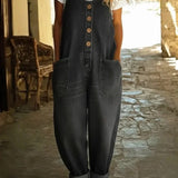 Ρουθ | Vintage Denim Overall σε Βαμβακερό Ύφασμα