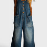 Ρουθ | Vintage Denim Overall σε Βαμβακερό Ύφασμα