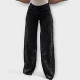 Virelle – Διαφανή λουλουδάτα φαρδιά τζιν